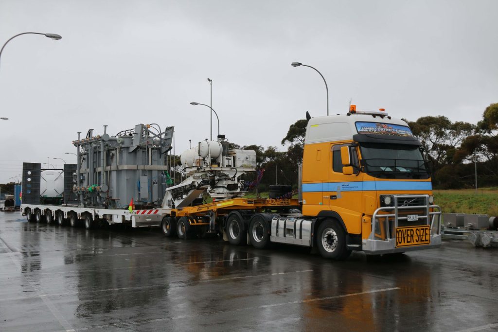 Oversize transport underway